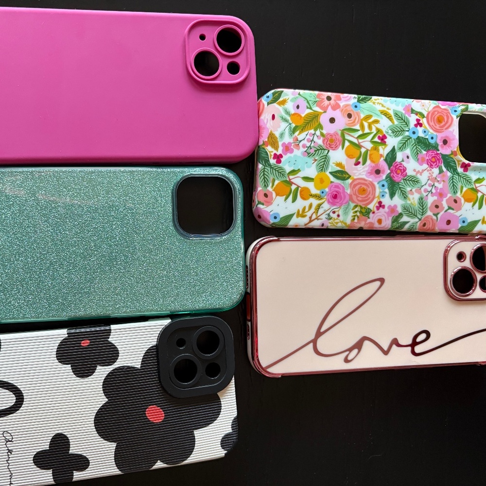 Set of Five Spring Floral iPhone 14 Cases